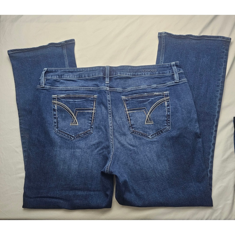 Vigoss Plus Size 20 Boot Cut Mid Rise Stretch Dark Wash 1452